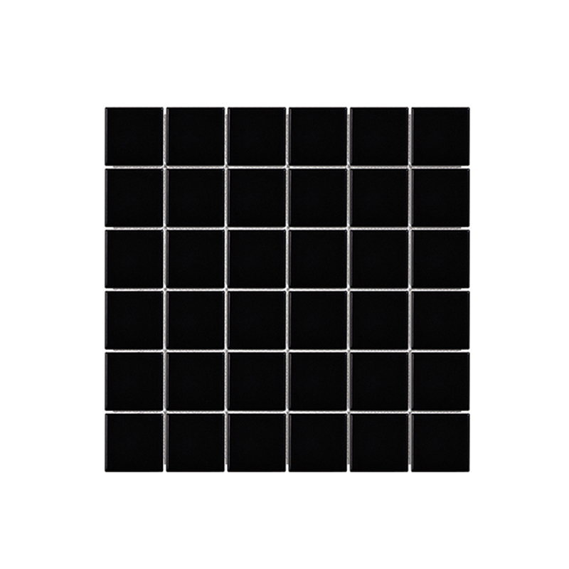 MOZZA TILE: MOZZA TILE Med Square Glossy Black 48x48mm (306x306mm) - small 1